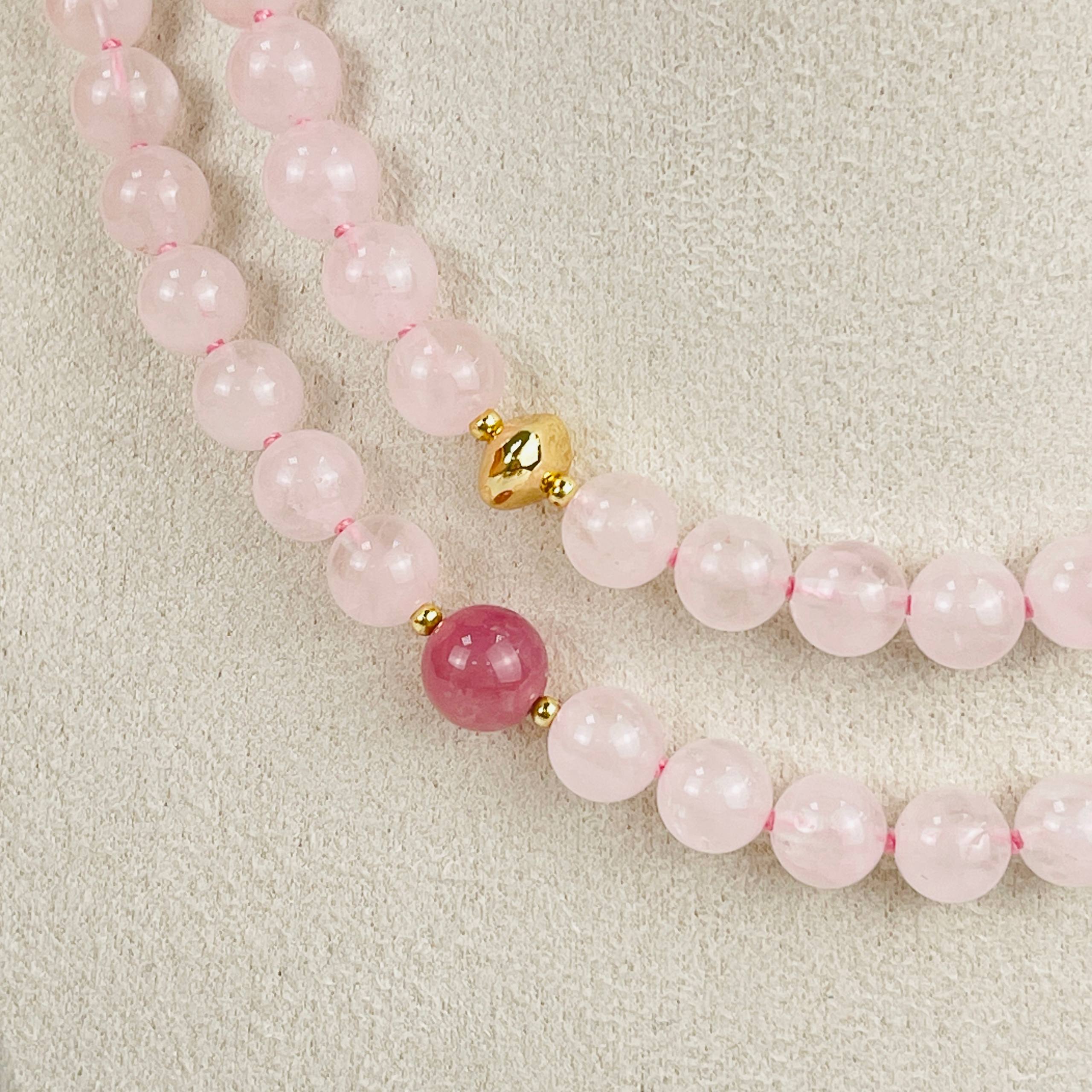 Колье из Розового кварца - изображение товара №4