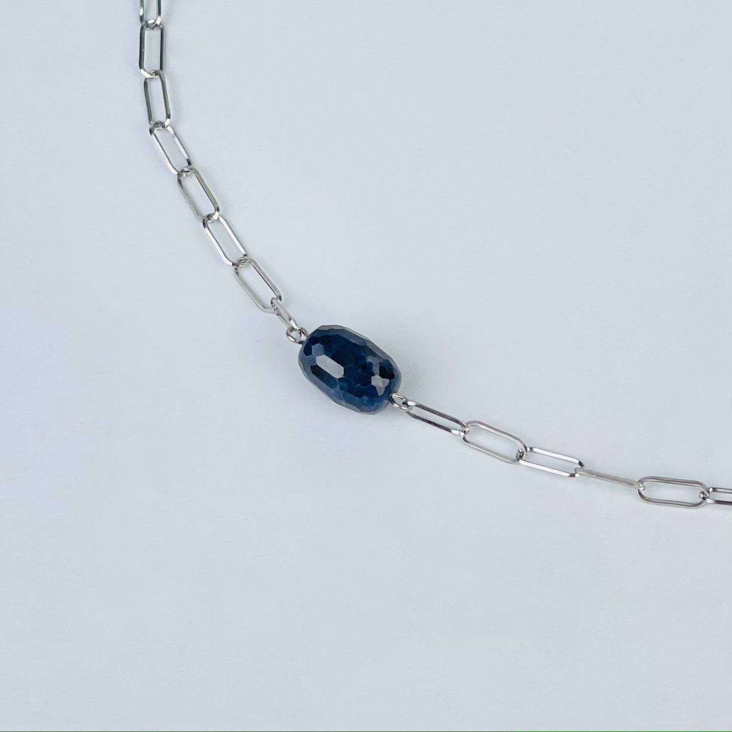 Колье на цепочке с Сапфиром - изображение товара №2