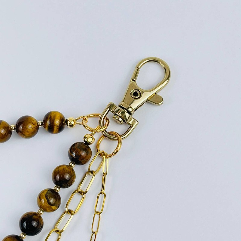 Брелок из Тигрового глаза и Амазонита - изображение товара №3