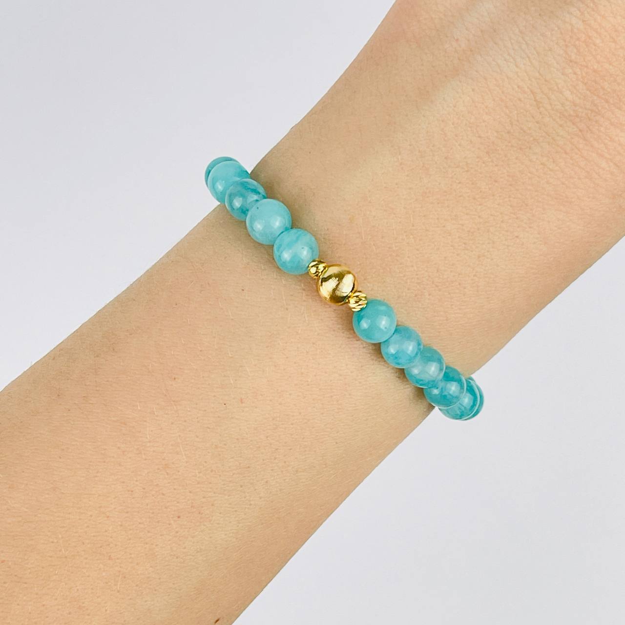 Браслет из Амазонита со вставкой - изображение товара №0