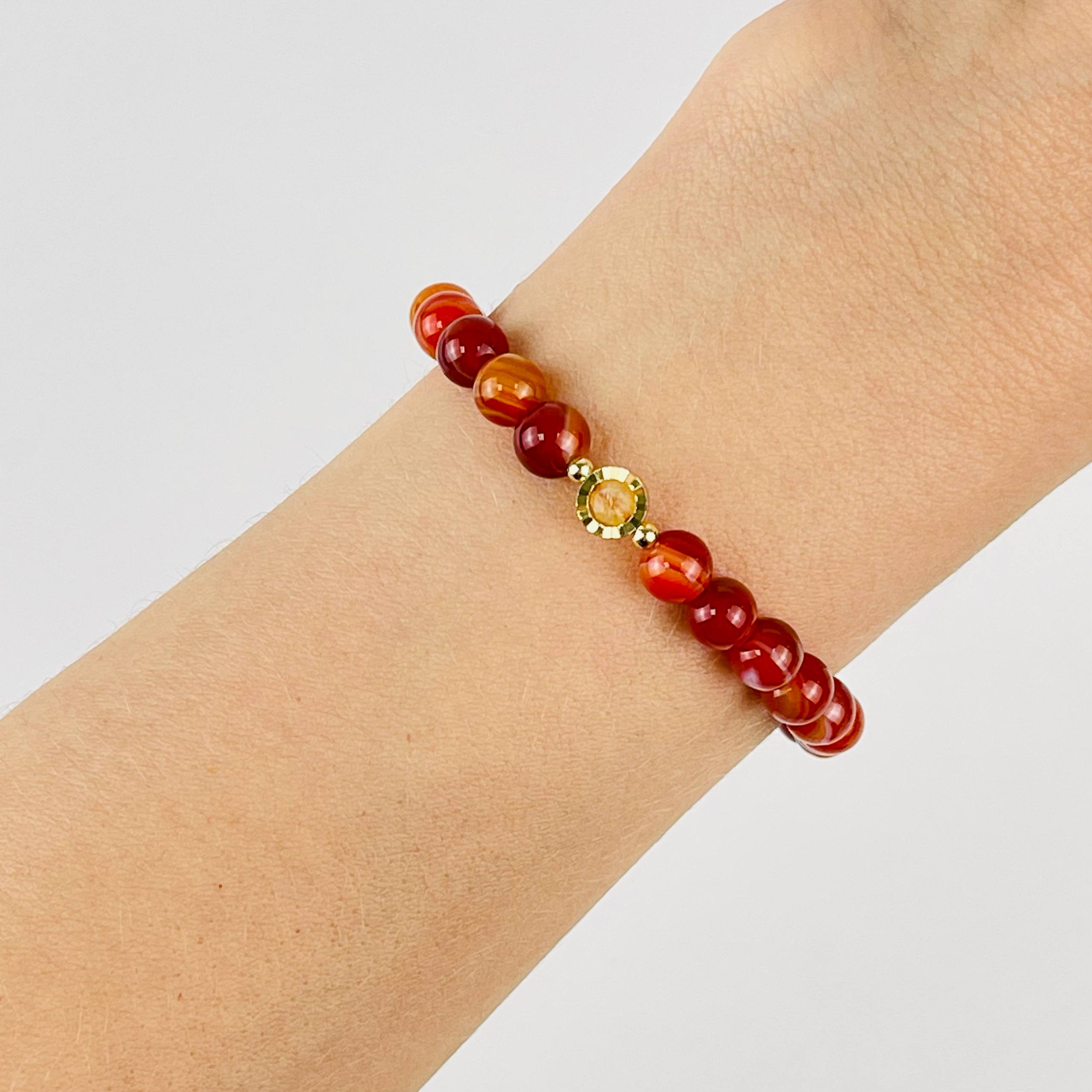 Браслет из Сардоникса и Цитрина - изображение товара №1