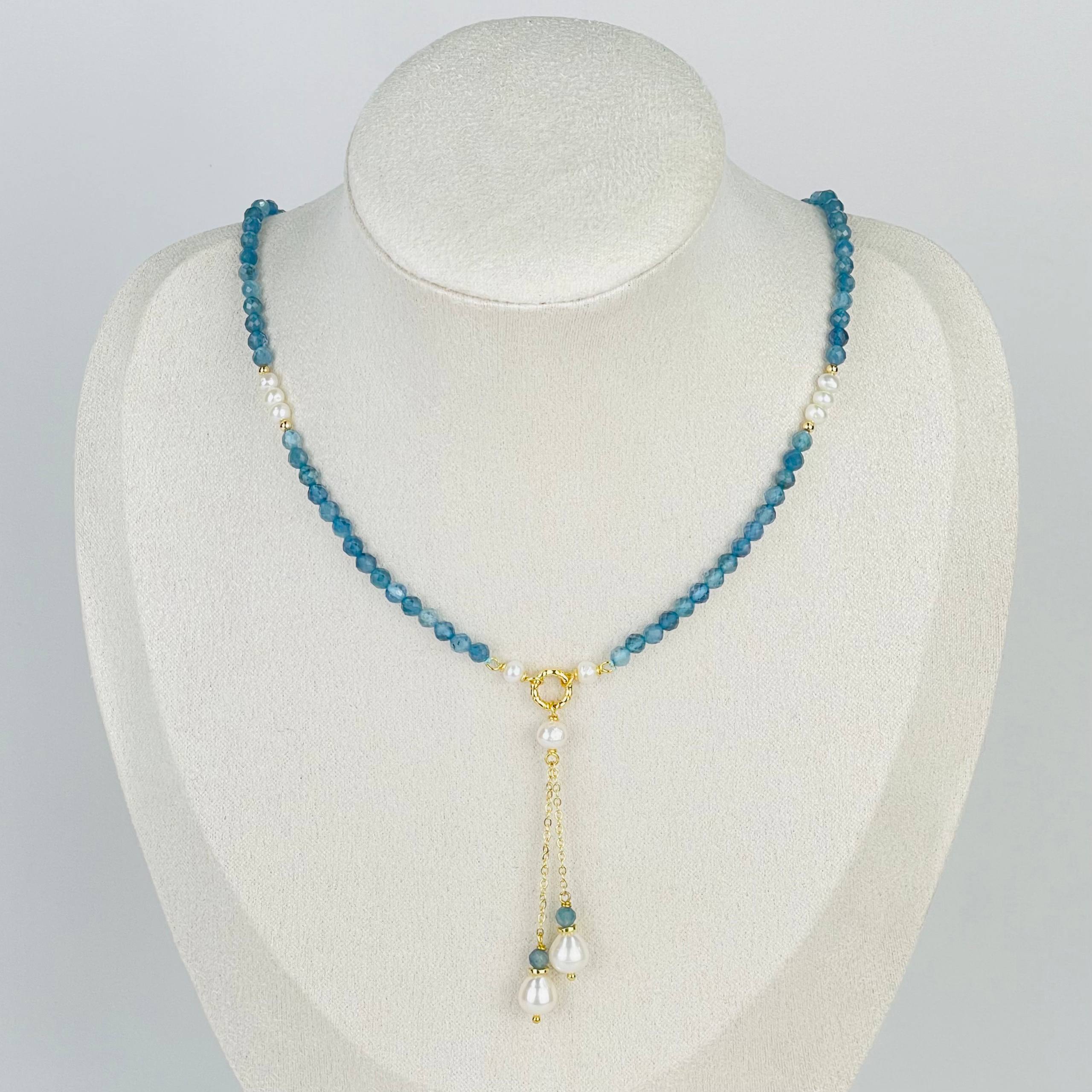 Колье из Аквамарина и Жемчуга - изображение товара №0