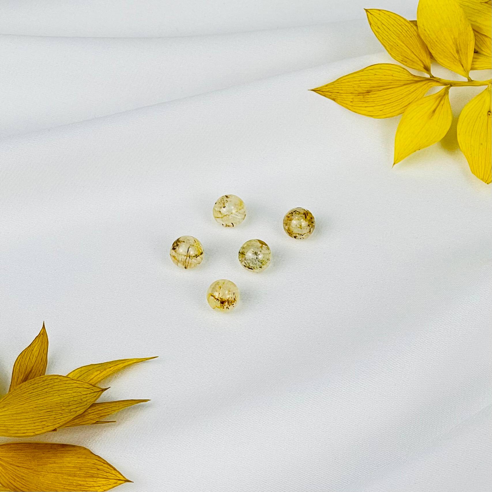 Бусины для украшений из желтого Топаза (5 шт) - изображение товара №1