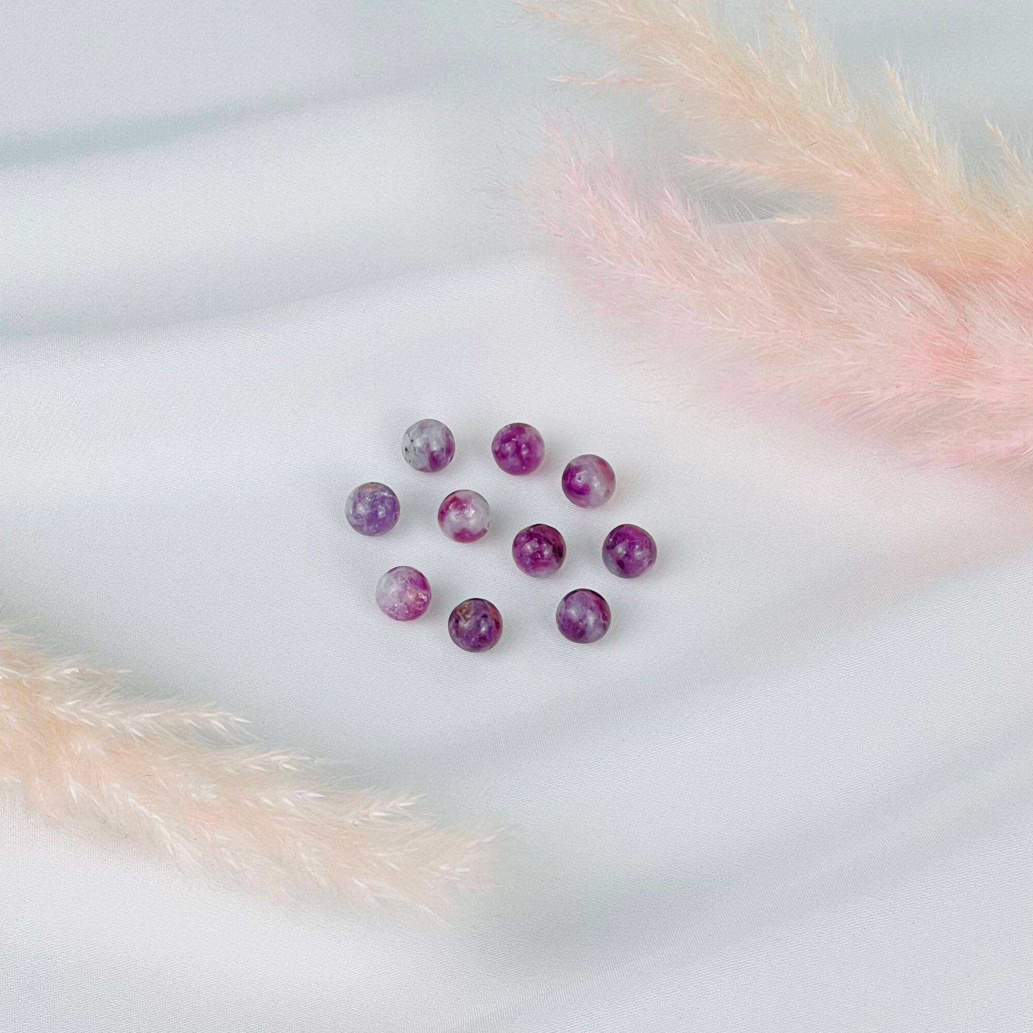 Бусины для украшений из Лепидолита (10 шт) - изображение товара №1