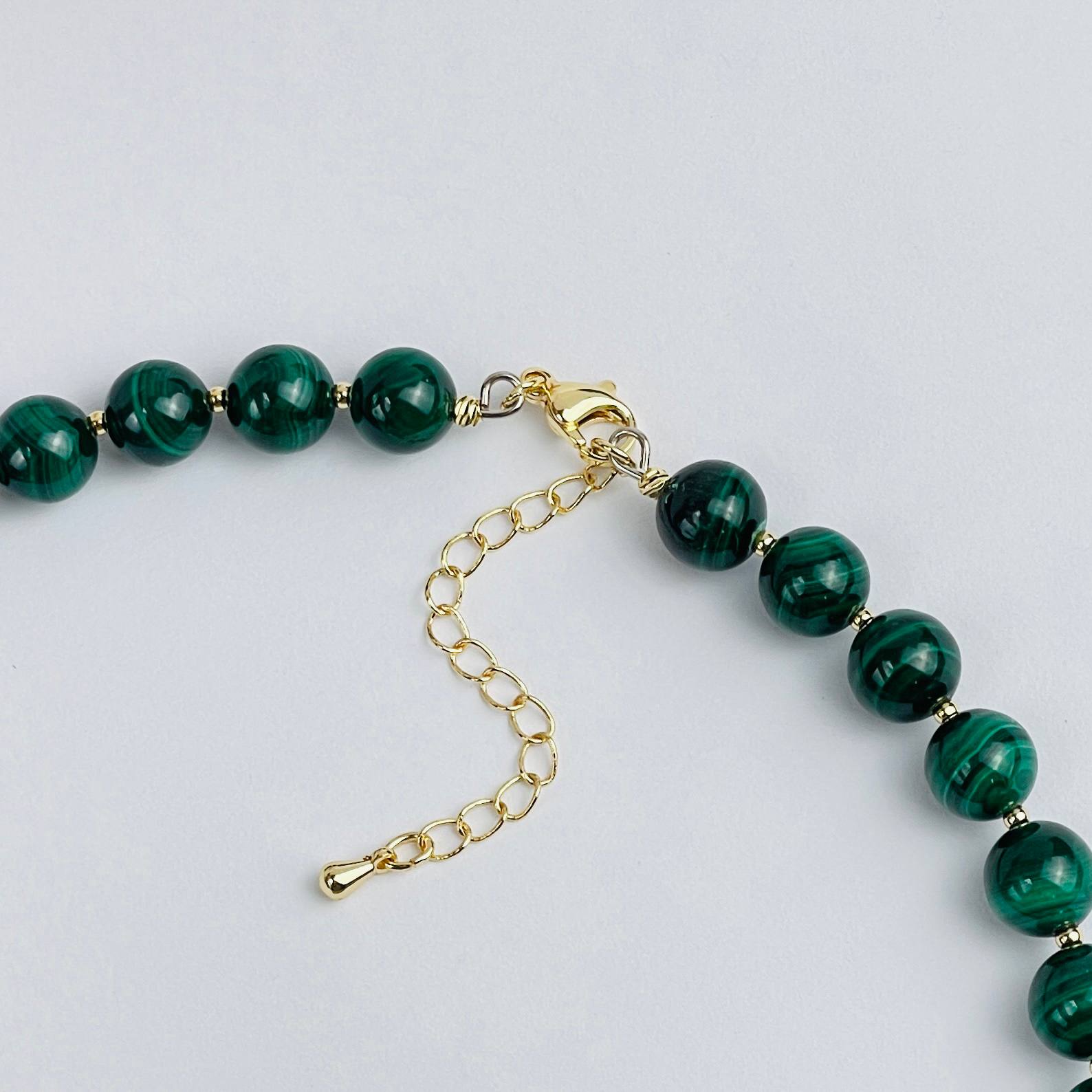 Колье из Малахита и Обсидиана - изображение товара №3