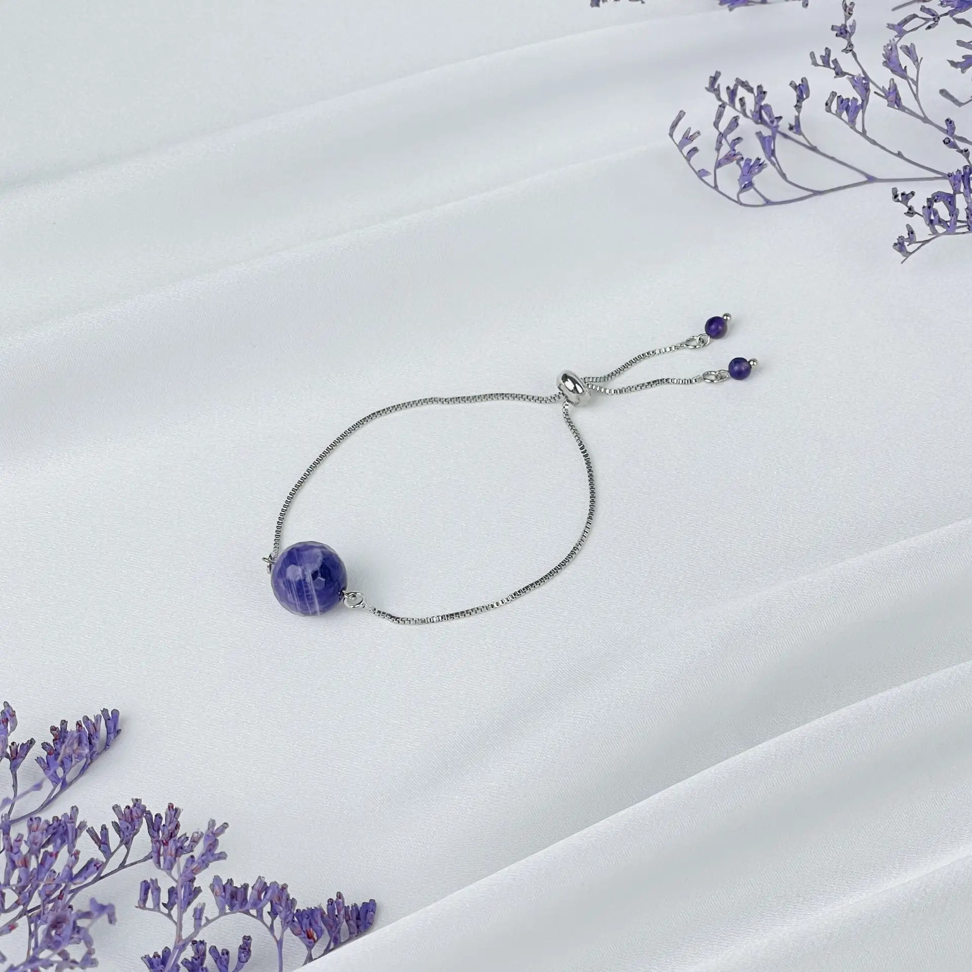 Браслет регулируемый с Аметистом - изображение товара №1