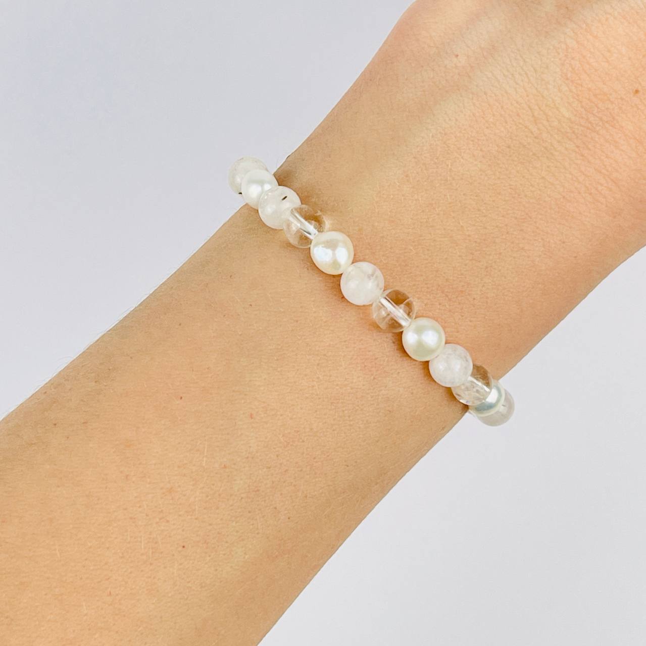 Браслет из Жемчуга, Горного Хрусталя и Лунного камня - изображение товара №2