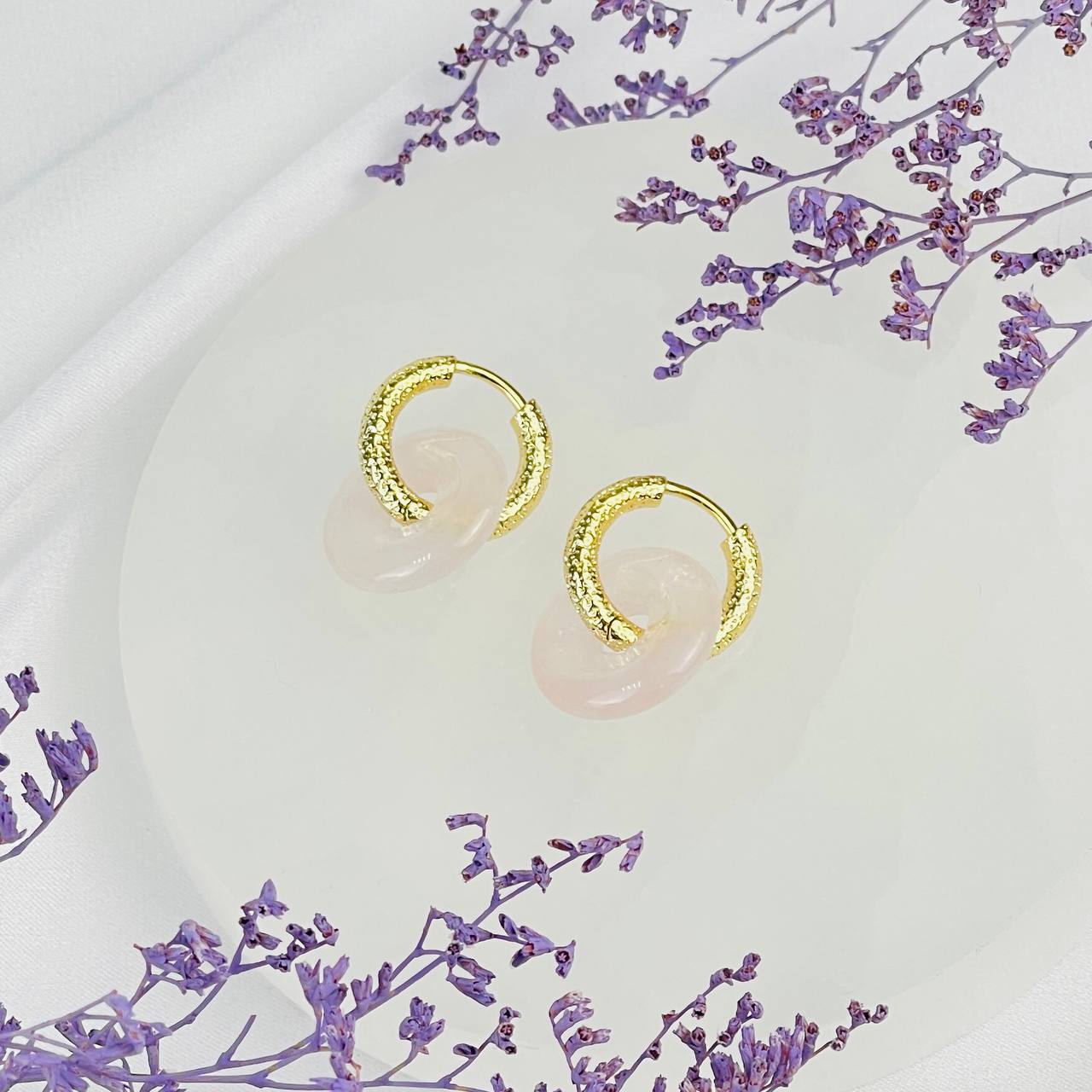 Серьги из Розового кварца - изображение товара №2