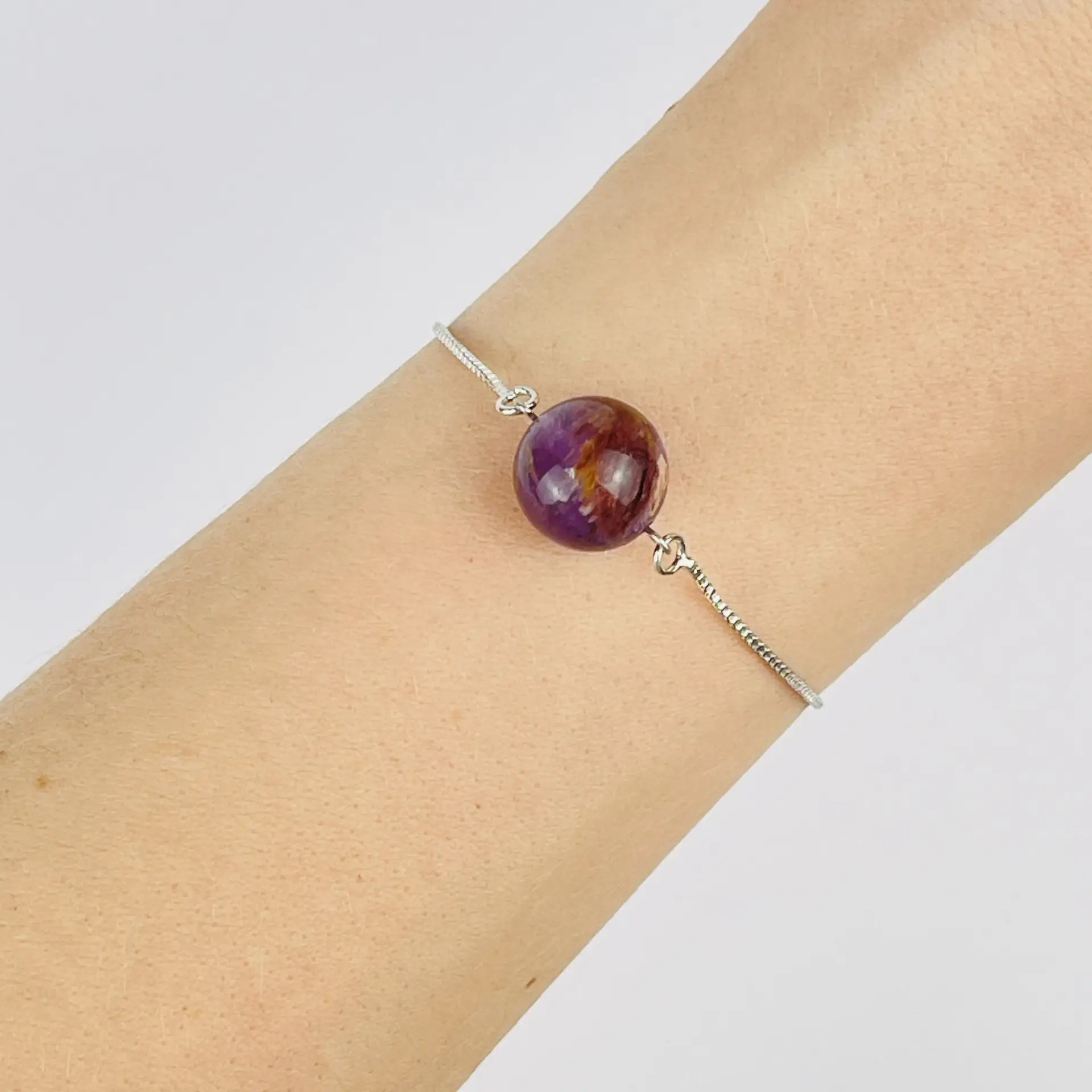 Браслет регулируемый из Ауралита (Канадский Аметист) - изображение товара №1