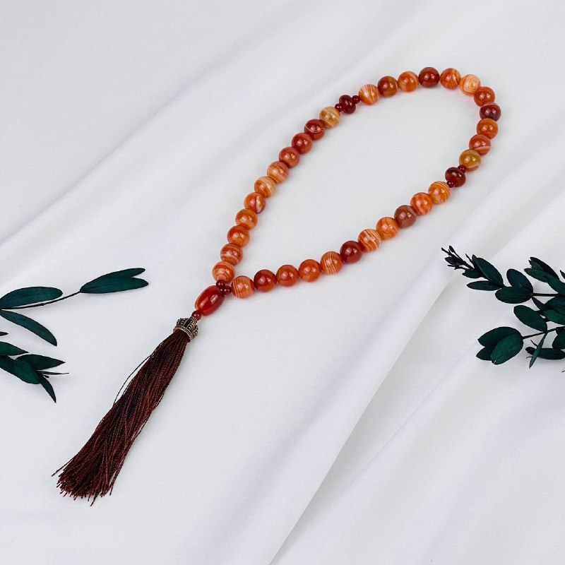 Четки из Сардоникса (33 бусины) - изображение товара №1