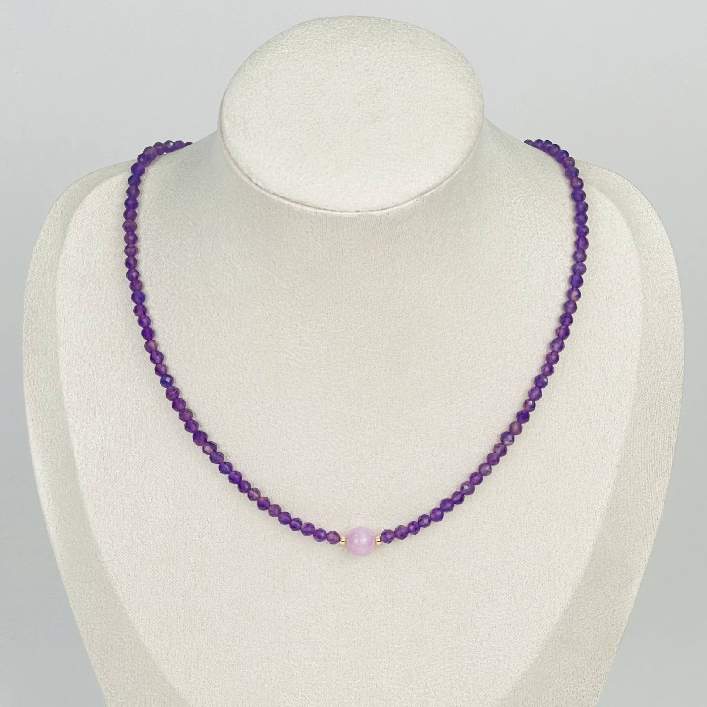 Колье из Аметиста и Кунцита - изображение товара №1