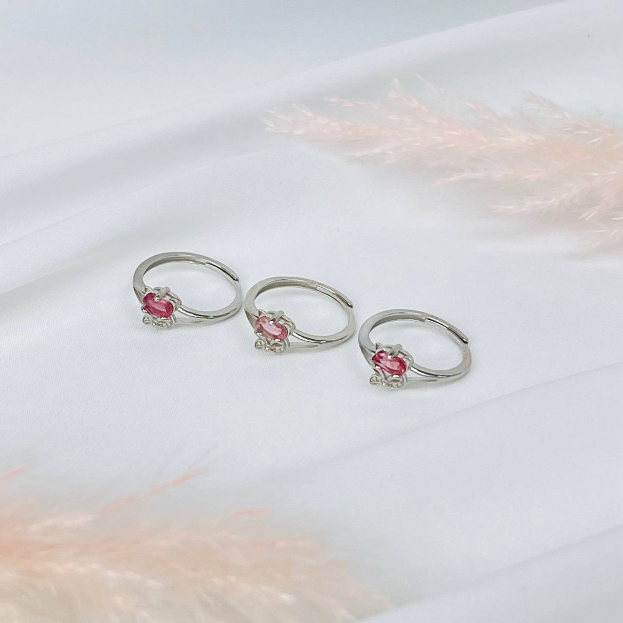 Кольцо регулируемое из розового Турмалина - изображение товара №1