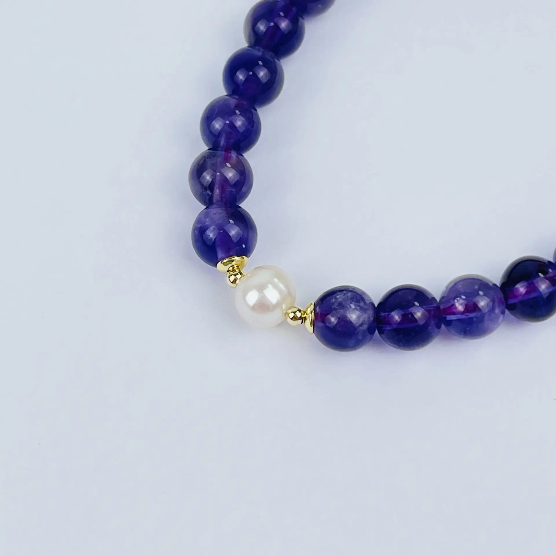 Браслет из Аметиста и Жемчуга - изображение товара №3