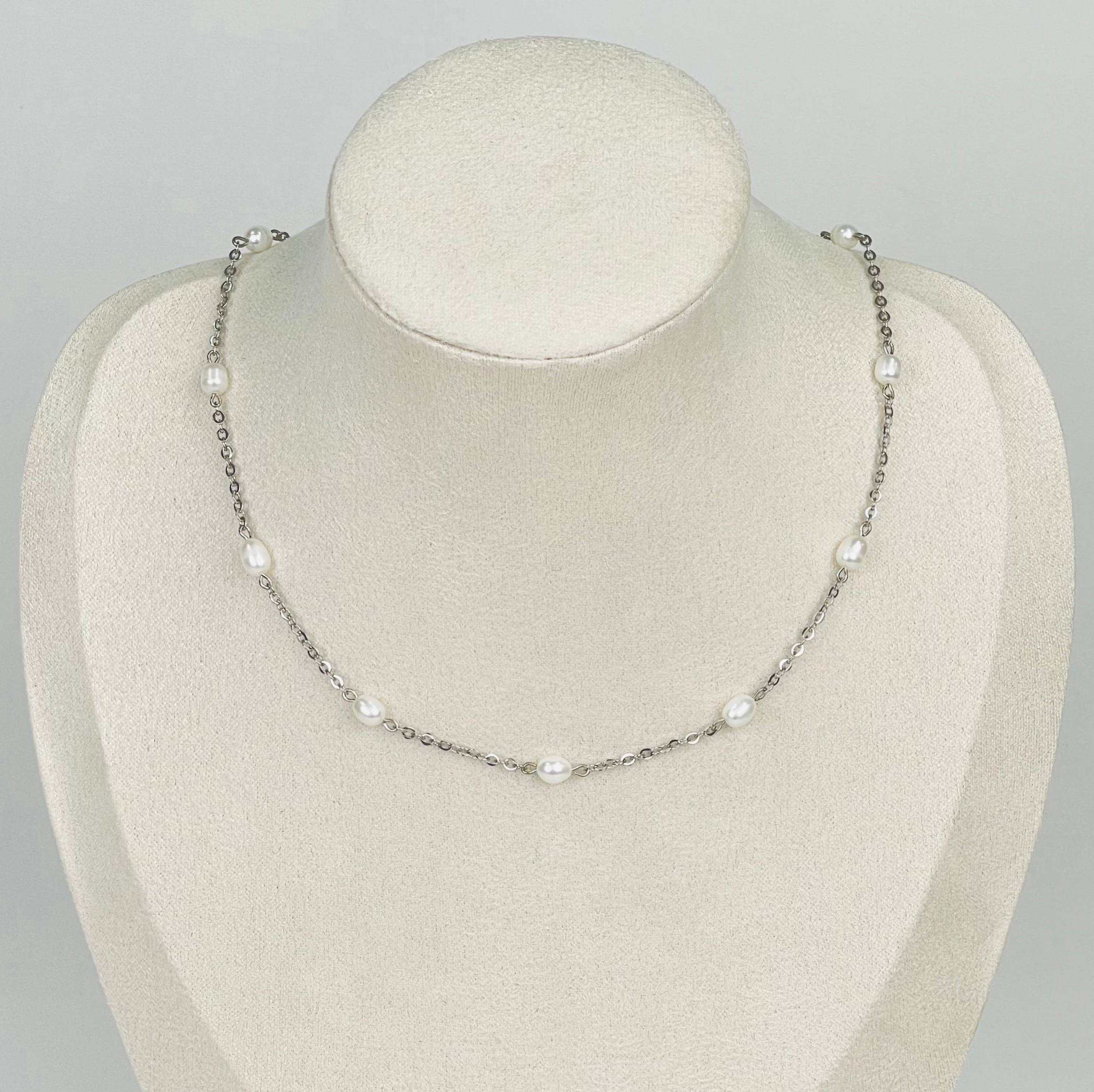 Колье на цепочке с Жемчугом - изображение товара №1