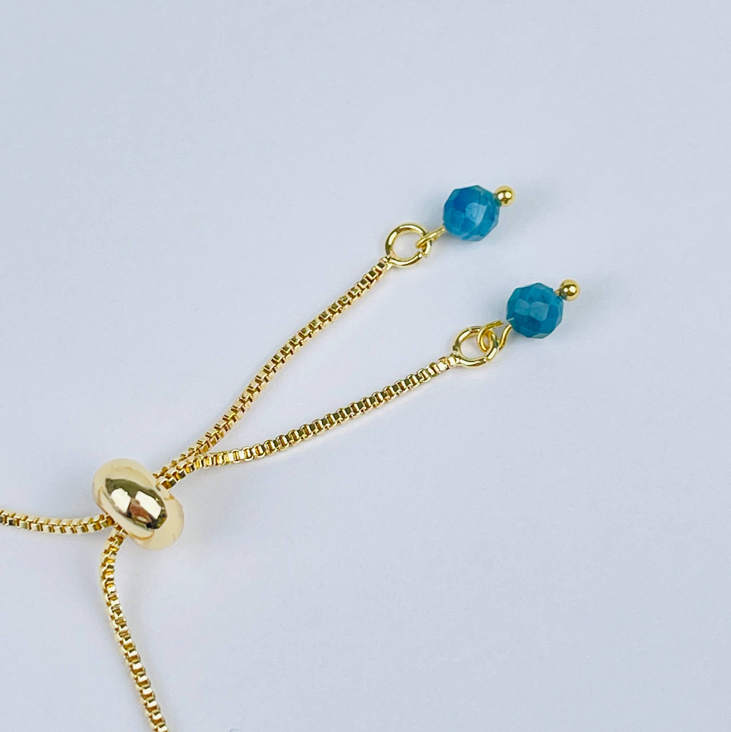 Браслет (Вишудха) регулируемый из Аквамарина, Апатита и Амазонита - изображение товара №3