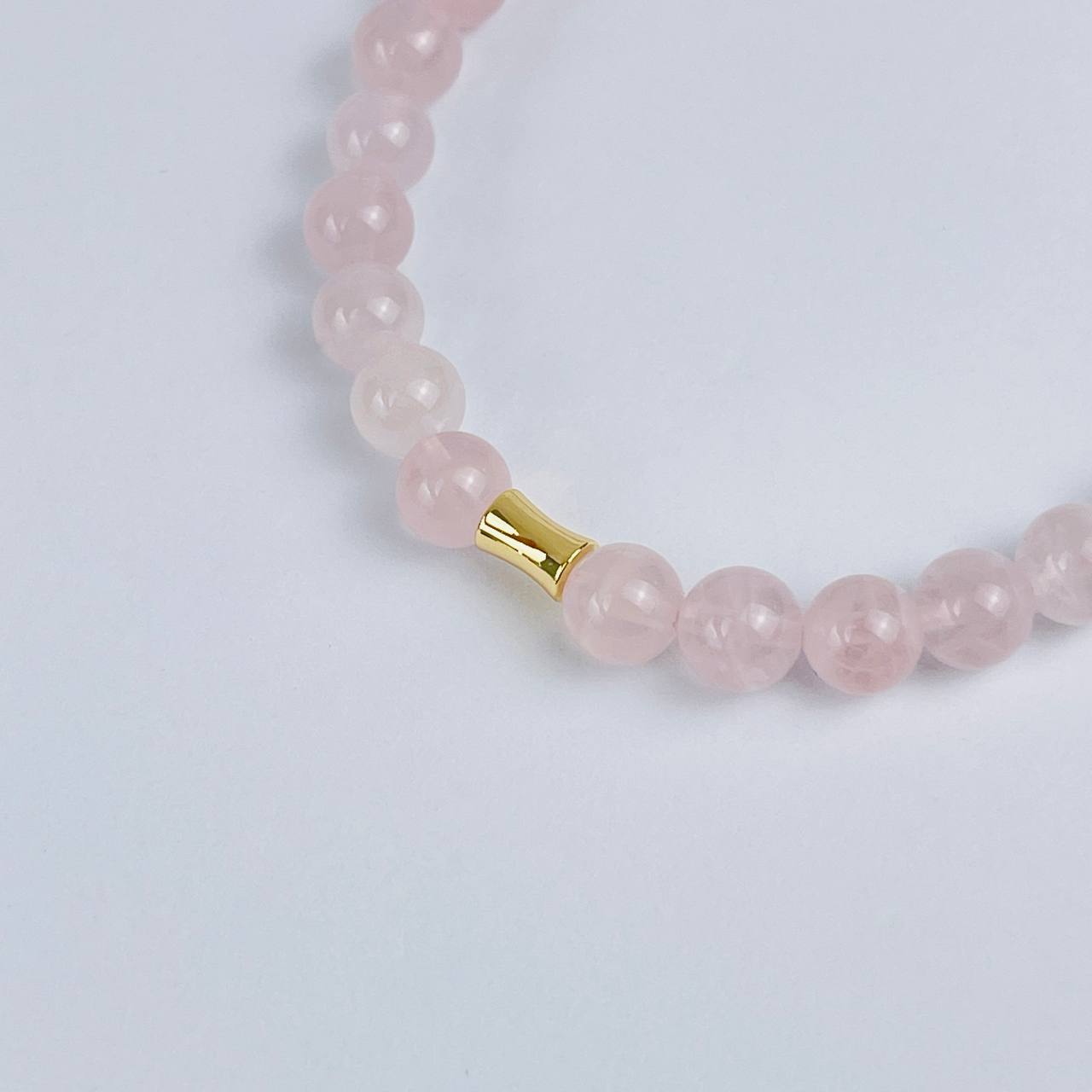 Браслет из Розового кварца со вставкой - изображение товара №3