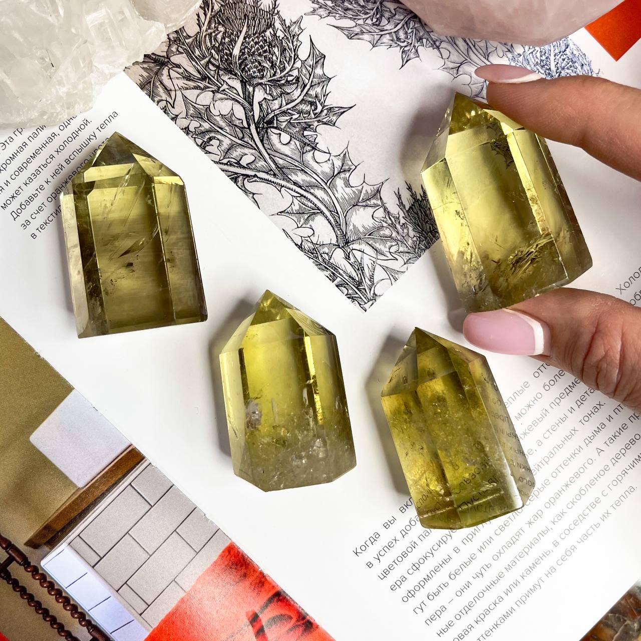 Купить Кристалл из Цитрина месторождение камня Бразилия, Гладкий ...