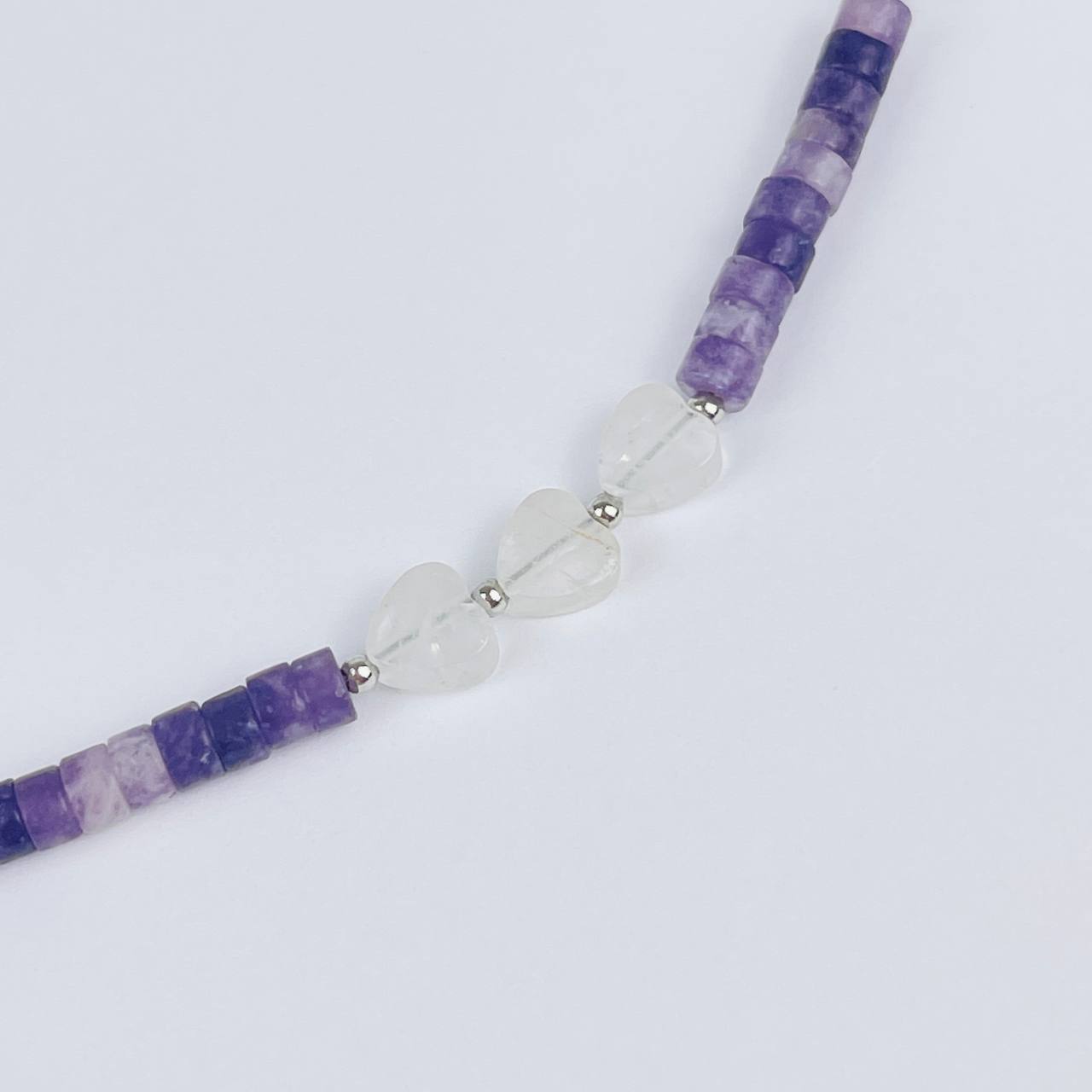 Держатель для телефона из Лепидолита и Горного Хрусталя - изображение товара №2