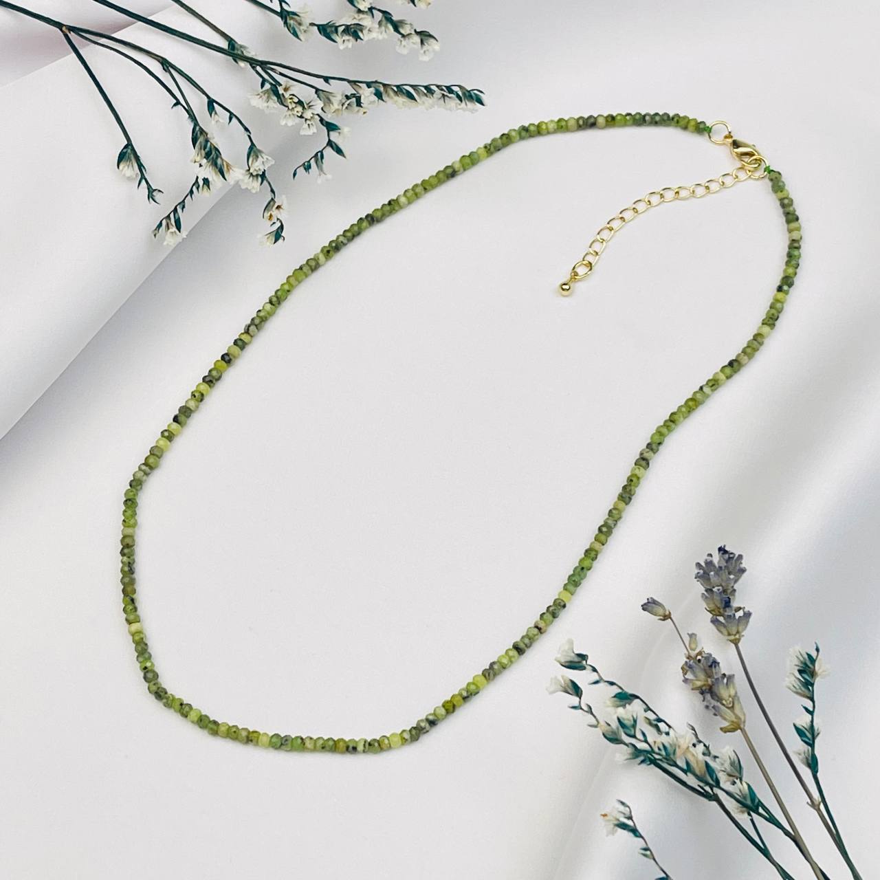 Бусы из Змеевика "Серпентинит" - изображение товара №1