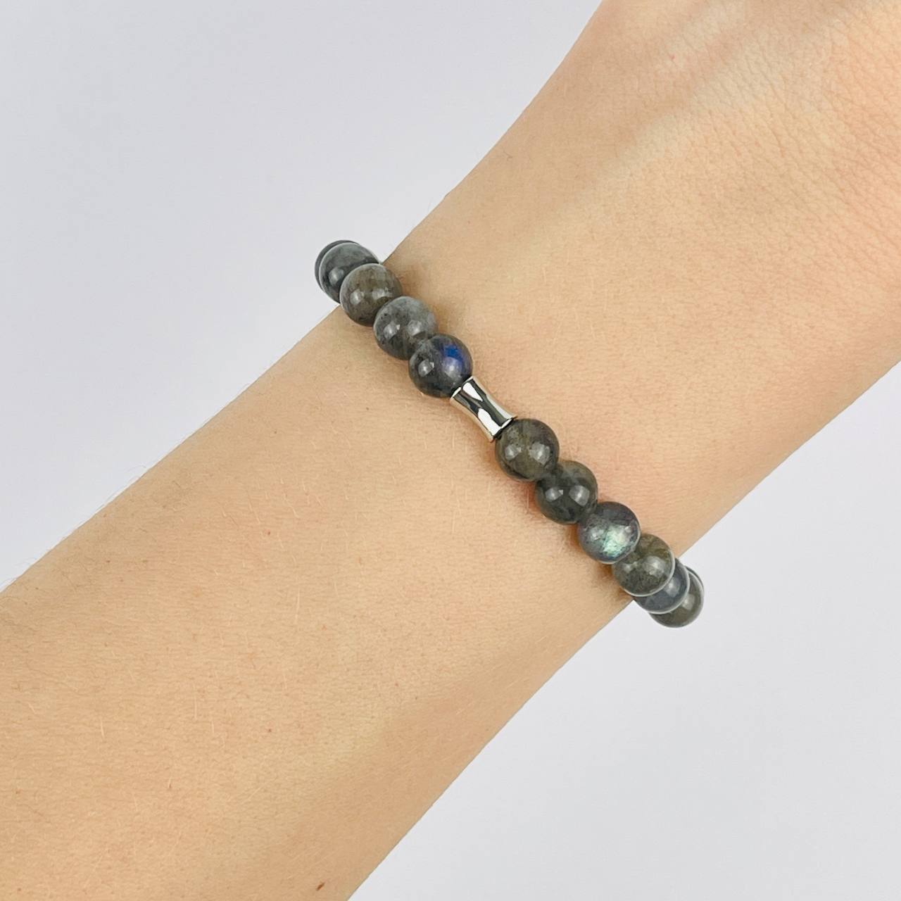 Браслет из Лабрадора со вставкой - изображение товара №1