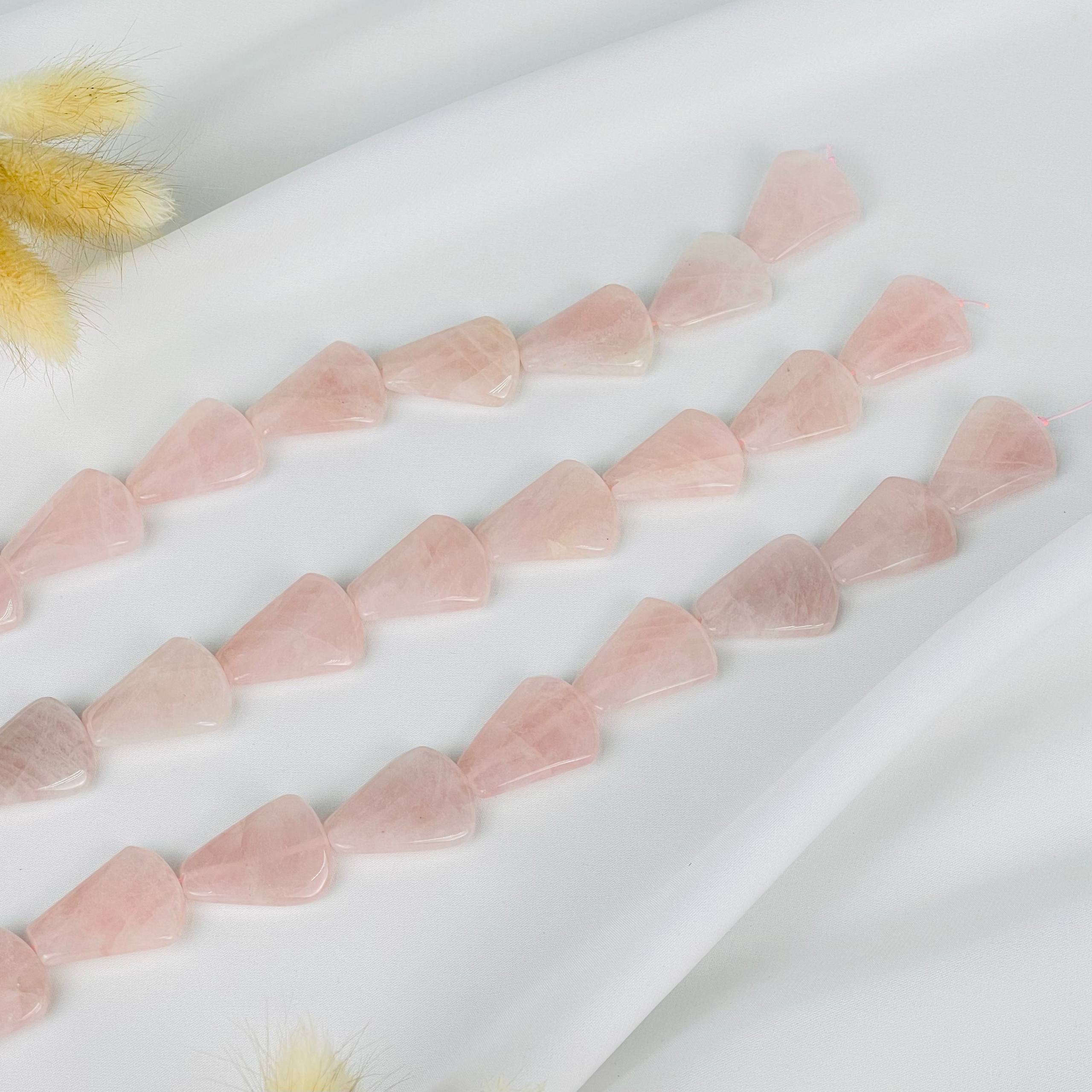 Бусины для украшений из Розового кварца - изображение товара №1
