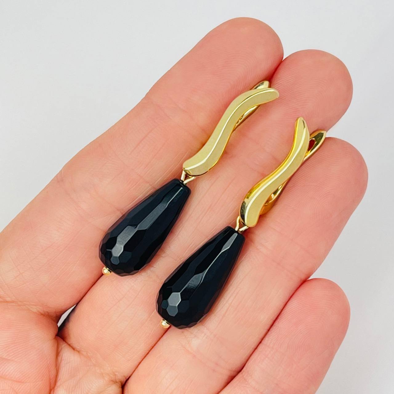 Серьги с камнем Агат - изображение товара №1