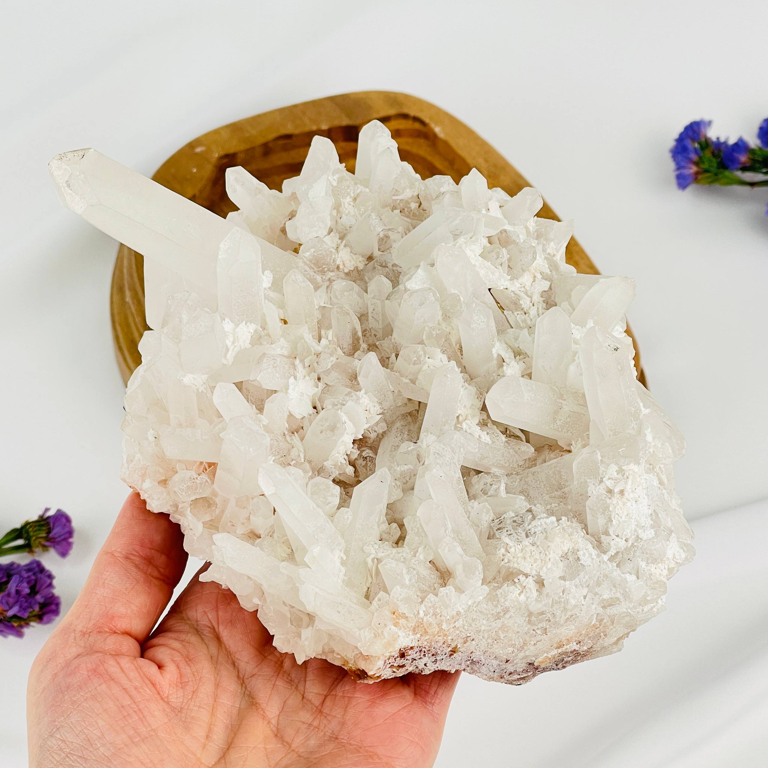 Друза Горного Хрусталя на подставке - изображение товара №3