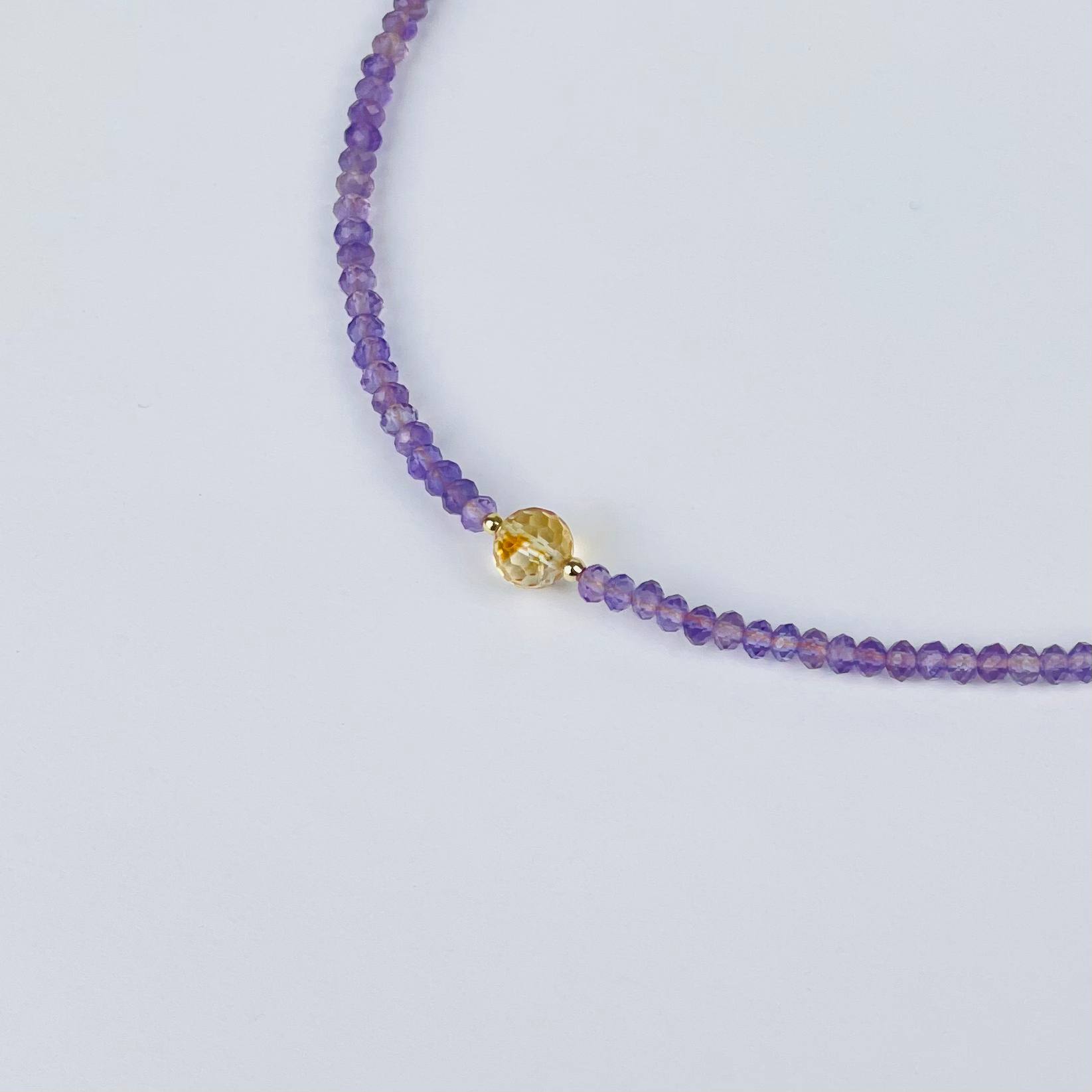 Колье из Аметиста и Цитрина (градиент) - изображение товара №2
