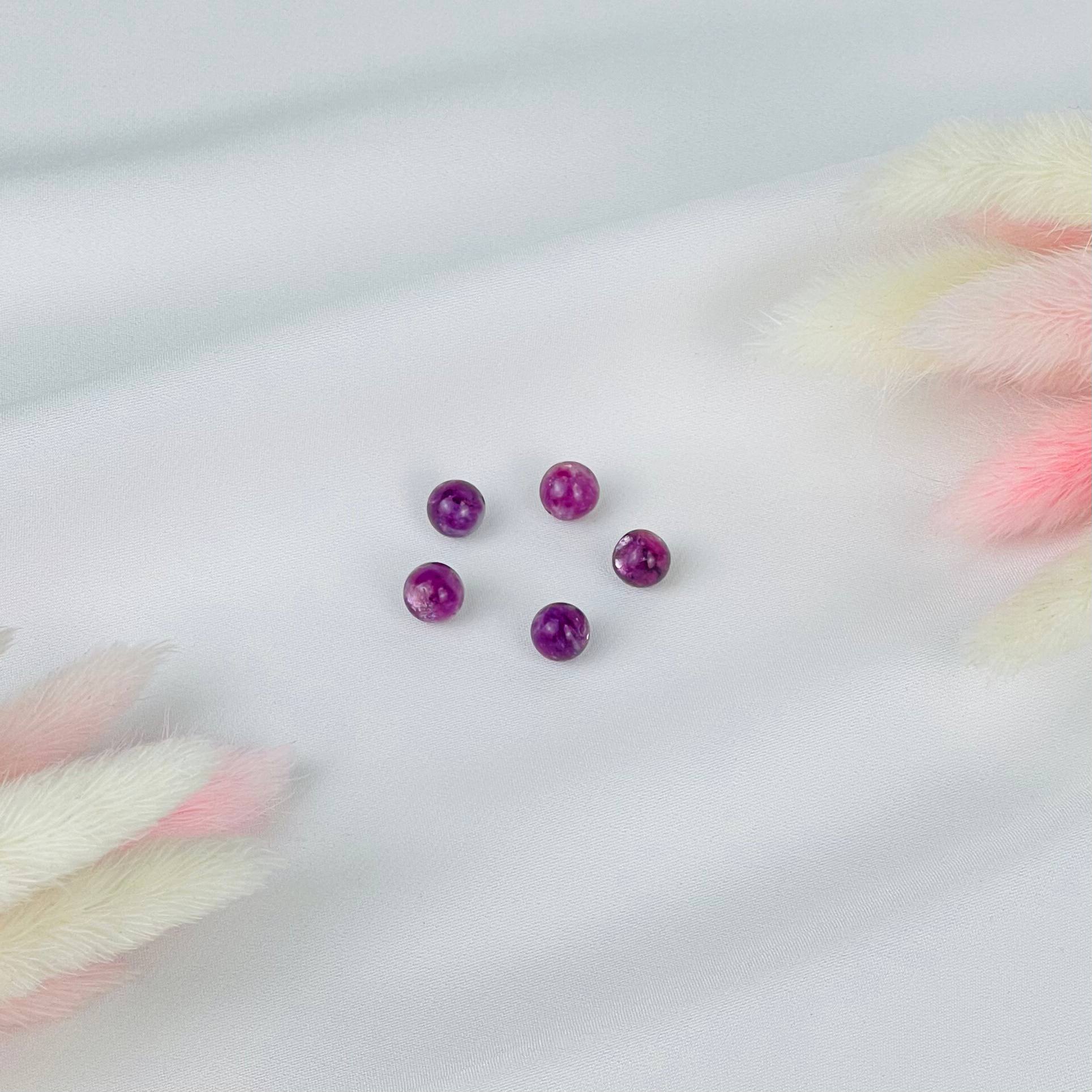 Бусины для украшений из Лепидолита (5 шт) - изображение товара №1