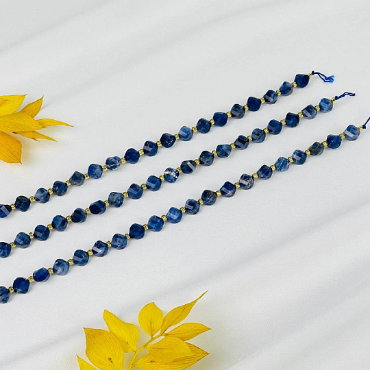 Бусины для украшений из Содалита (35 бусин), Артикул: 076597 - изображение товара №3