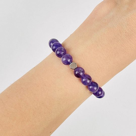 Браслет из Аметиста со вставкой, Артикул: 073344 - изображение товара №1