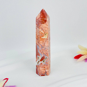 Кристалл из розового цветочного Агата, Артикул: 117082 - изображение товара №1