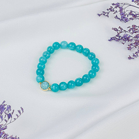 Браслет из Амазонита и Ларимара, Артикул: 117976 - изображение товара №2