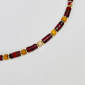 Колье из Яшмы (Мукаит) и Агата, Артикул: 114576 - изображение товара №3
