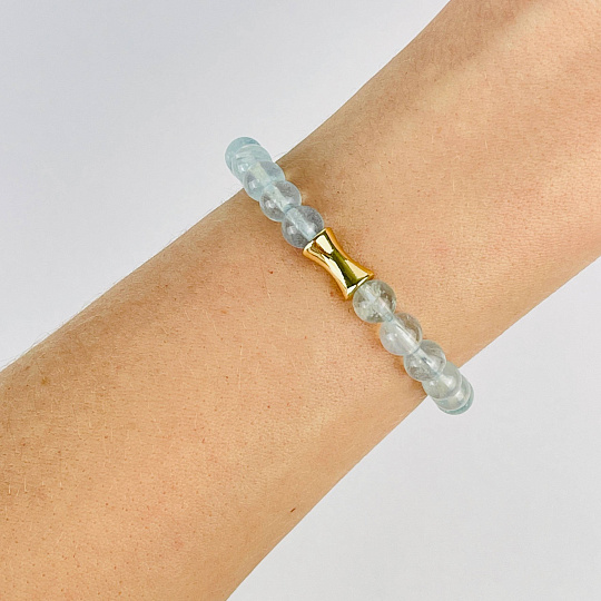 Браслет со вставкой из Аквамарина, Артикул: 085115 - изображение товара №1