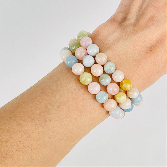 Бусины для украшений из Берилла, Аквамарина и Морганита (50 бусин), Артикул: 078634 - изображение товара №3