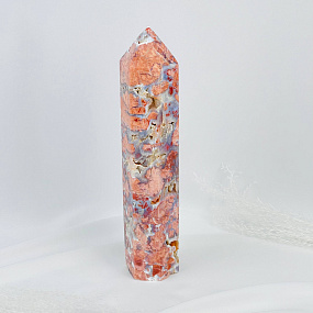 Кристалл из розового цветочного Агата, Артикул: 117075 - изображение товара №1