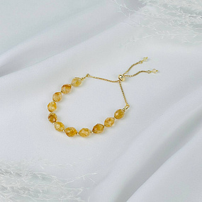 Браслет регулируемый с Цитрином