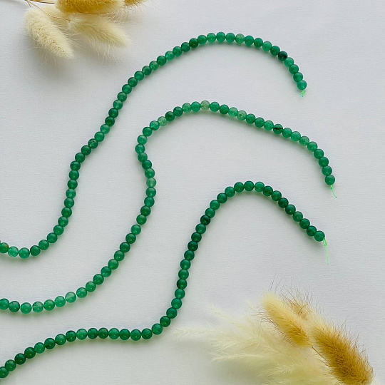 Бусины для украшений из зеленого Кварца, Артикул: 102147 - изображение товара №3