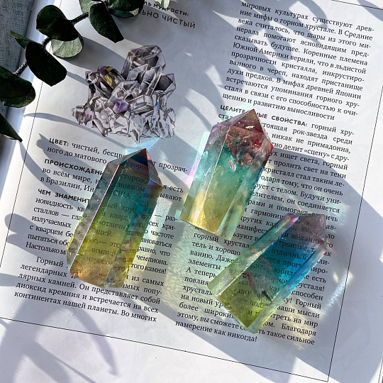 Кристалл из Горного Хрусталя (титан.покрытие), Артикул: 093291 - изображение товара №2