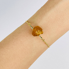 Браслет регулируемый с Янтарем, Артикул: 084441 - изображение товара №2