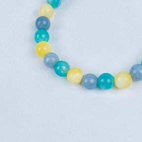 Браслет из Амазонита, Ангелита и Кальцита, Артикул: 117955 - изображение товара №3