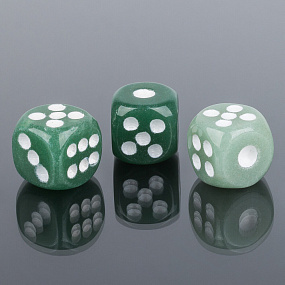 Кубик игральный из Авантюрина зеленого (1шт)