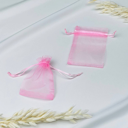 Мешочек: Органза розовый (5 шт), Артикул: 043807 - изображение товара №1