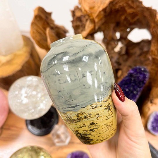 Ваза из дендритовой Яшмы, Артикул: 117040 - изображение товара №3