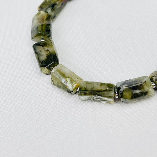 Браслет из Мусковита (зеленый Лепидолит), Артикул: 115620 - изображение товара №2