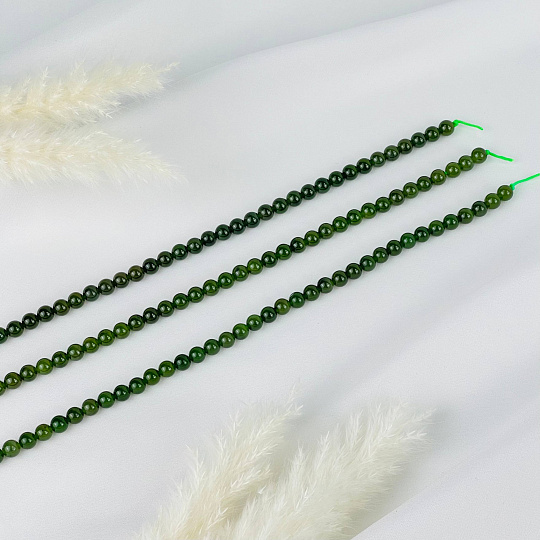 Бусины для украшений из Нефрита (68 бусин), Артикул: 087619 - изображение товара №3
