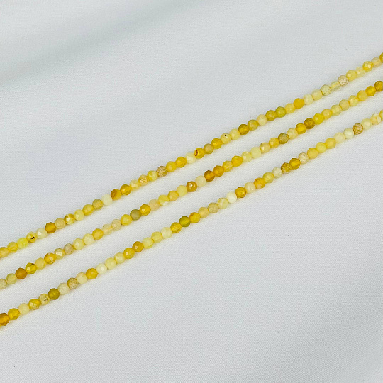 Бусины для рукоделия из Опала желтого, Артикул: 077007 - изображение товара №1