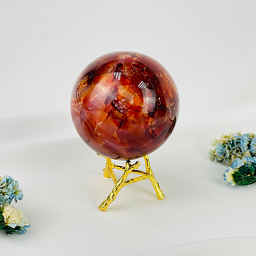 Шар из Сердолика на подставке, Артикул: 116917 - изображение товара №1
