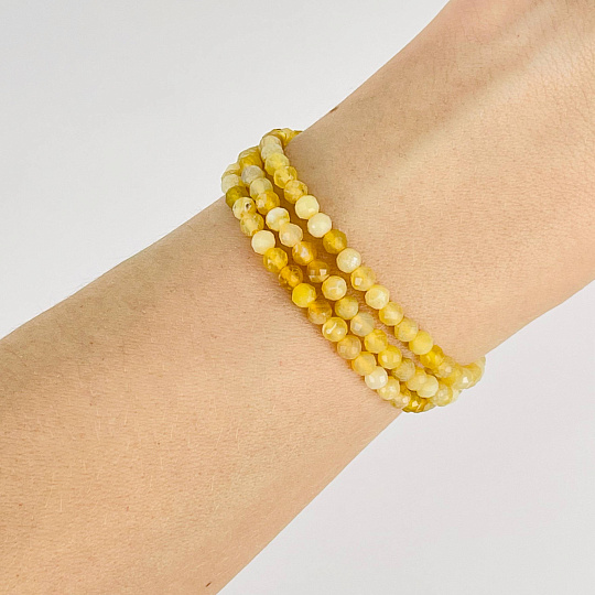 Бусины для рукоделия из Опала желтого, Артикул: 077007 - изображение товара №2